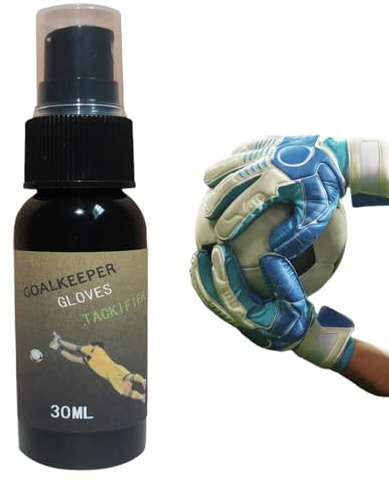 Spray de agarre para guantes – Tackificador de portero, spray adhesivo para guantes | 30 ml, spray de agarre único para guantes de fútbol, antideslizante, agente de limpieza, spray de agarre de fútbol