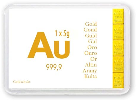 Goldschulz Goldbarren 5g 5 Gramm Motivbox - Au 5g - Geschenk + Echtheitszertifikat