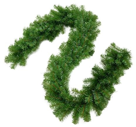 Fenteer Couronne de Noël en Lierre Artificiel, Décoration Végétale pour Rampe D'escalier, 2.7mx25cm 200T