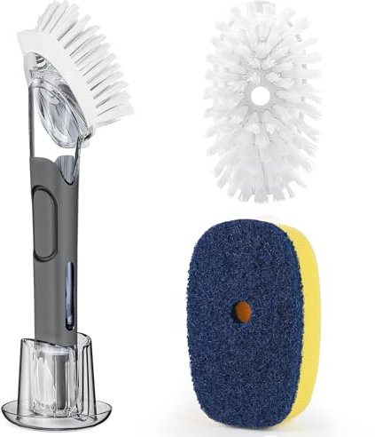 Dish Brush with Soap Dispenser Dishwashing Wand