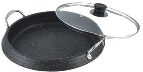 Ciieeo Barbecue Plate Outdoor Non-Stick Baking Platter Round Medical Pan for Home Camping Grill Roast Meat Tray