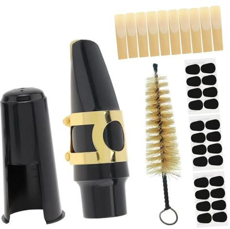 Kit De Boquillas Para Saxofón Alto, 36 Uds. Con 1 Boquilla/10 Uds. 2,5 Cañas/24 Uds. Almohadillas Para Cojines/1 Juego De Boquillas Para Saxofón Con Cepillo Kit de Saxofón