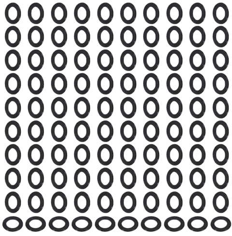 PATIKIL 120 piezas Arandelas planas de nylon M12 12 mm ID 20 mm OD negro | 1 mm de grosor, Arandelas redondas planas de sellado de plástico, Espaciador Juntas, repuesto para grifo fontanería