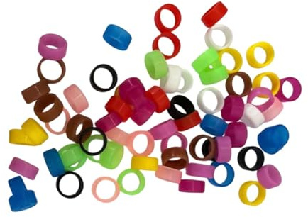 Baoblaze Pigeon Foot Rings Tags Random Color Birds Tags Mixed Color Markers Soft Silicone Bird Rings Footbands for Pigeons Rutin, Style A