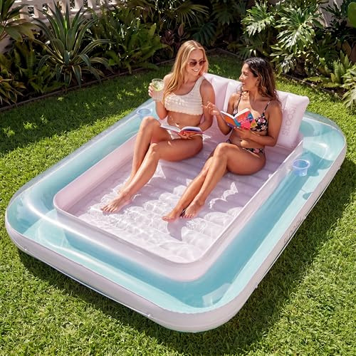 Sloosh Uppblåsbar solbränna pool, lounge, solbrunt badkar vuxen, poolflotte, flotte för pool, solbad, solstol, uppblåsbar solstol, solstol, solstol, säng flytande för vuxna