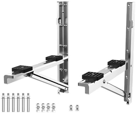 Soporte Acero Inoxidable Para Aire Acondicionado, 9000-28000 BTU, Resistente Al Óxido, Amortiguador Impactos, Alta Resistencia Para Unidades Exteriores Aire Acondicionado(9000-14000 BTU)