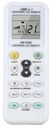 Telecomando universale for condizionatore d'aria LCD A/C Muli 433HZ Controller LCD, compatibile con aria condizionata, indicatore di funzionamento bianco