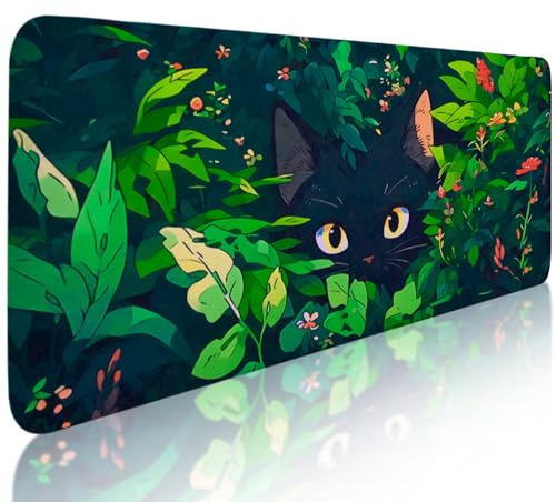 JJQHYC Tappetino Mouse Gaming 80 x 30 cm Tappetino da Scrivania con Base in Gomma Antiscivolo, Tappetino Mouse XXL per PC e laptop, Tappetino Protettivo da Scrivania Lavoro, Verde