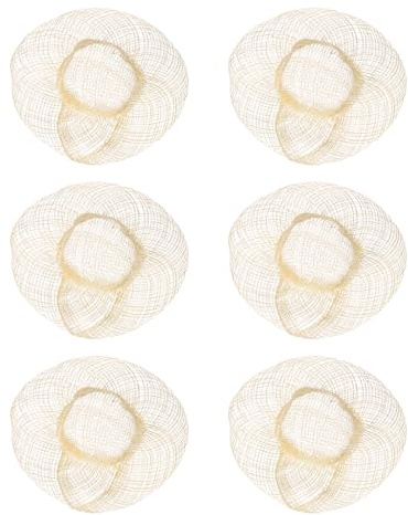 sourcing map 6 mini sombreros de paja, sombreros de paja en miniatura de 5 pulgadas, gorra pequeña natural para casa de muñecas, accesorios de decoración de manualidades, decoración de ropa de casa