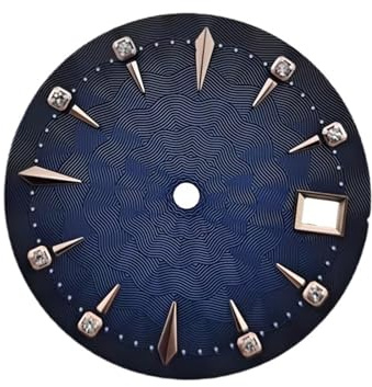 Saharuse Esfera de cóctel 29mm diámetro for Mujer, Fecha única, No Luminosa, Calibre NH35/NH36, sin Logotipo, 1 ud
