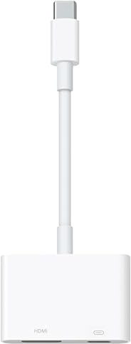 Apple - Adaptador USB-C a HDMI 4K a 60Hz para iPhone 15, 16, 17, MacBook Pro Air, iPad Pro, certificado MFi, USB 3.1 tipo C, cable AV digital HDMI 2.0, compatible con Samsung Galaxy S25/S24/S23 y más