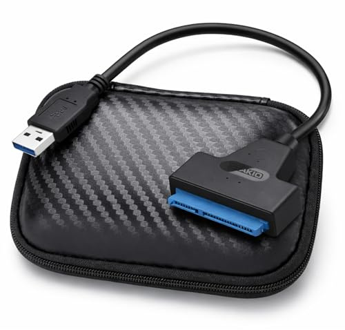 Câble SATA USB 3.0 avec Pochette de Rangement – Câble USB vers SATA SSD/HDD 2,5”, Clonage & Transfert de Données