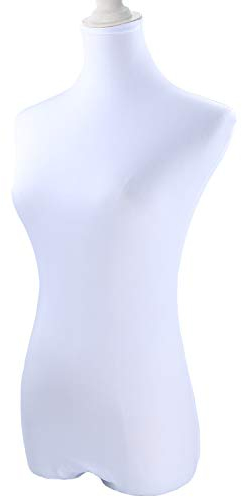NAVAdeal White Superb Lycra Fabric Cover, Perfect For Dress Form Mannequin Dummy (Mannequin Not Included)