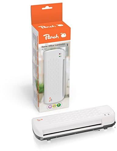 Peach Home Office Laminiergerät A4 inkl. 10 gratis Folien - für Heim und Büro - geeignet für alle handelsüblichen Folien in allen Größen bis max. A4 - PL707