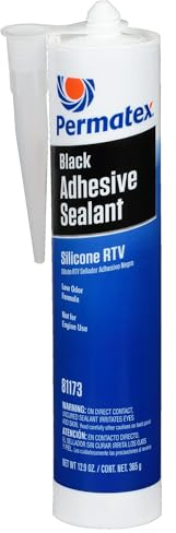Permatex 81173 Black Silicone Adhesive Sealant, 12.9 oz