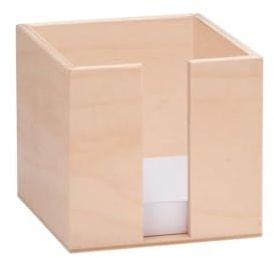 GLOREX Notizzettelbox, Holz, Natur, 11 x 11 x 10,5 cm, 6 1683 700