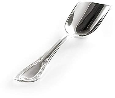Varotto & Co. Silberner Reichart-Zuckerlöffel Sheffield Silber cod.504109 11,5 cm h diam.2,5 Versilbertem Messing Poliert Made in Italy