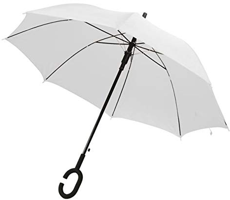 Ten Ombrello Bianco da Sposa Automatico con impugnatura a C cod.EL21059 cm 102x102x88h by Varotto & Co.