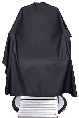 TRU BARBER Hairdressing Cape XXL, With Silicone Collar, 100% Polyester, Lightweight and Water Resistant, Professional Salon Cape with Snap Closure for Haircutting.