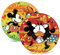 Egan, Set 2 Pizzateller grün und rot Mickey Love Sweet Love D.30