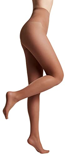 Conte elegant BIKINI 20 DEN Collant in Seta da Donna - Calze con Slip Rinforzato - Collant Sottile da Donna Estremamente Elastico - Taglia 3 - Marrone