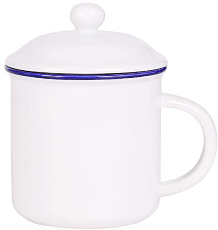 Cabilock Tasse à Café Rétro En Céramique 400ml Tasse à Thé Vintage En Émail Design Simple Et Pratique Pour Café Thé Jus Maison Bureaux Mug Élégant Pour Toutes Boissons