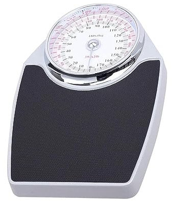 DJSDN Mechanische Waage for das Körpergewicht, großes analoges Zifferblatt, mechanische Waage, manuelle Nullpunkteinstellung, genaue Messung, Retro-Gewichtswaage, rutschfeste Beschichtung