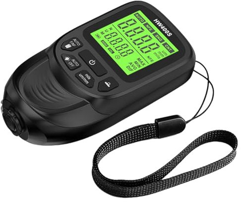 Farbdickenmessgerät, Farbdickenmessgerät - Werkzeug zur Messung der Beschichtungstiefe - Lackdickenmessgerät, Lackmessgerät für Autos, Lackdickenmessgerät mit Digitalanzeige