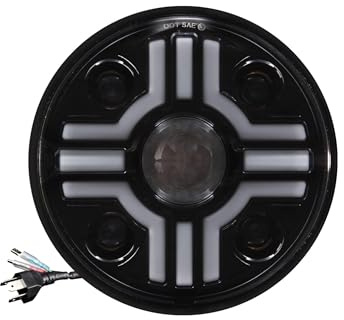 LED Fernlicht Scheinwerfer mit Blinker IP67 12/24V Frontscheinwerfer E9 Prüfzeichen Wasserdicht mit 4 Funktionen 65W Tagfahrlicht Weiß / Orange Blinklicht Neu OVP Auto PKW Offroad 4x4 ATV SUV Motorrad