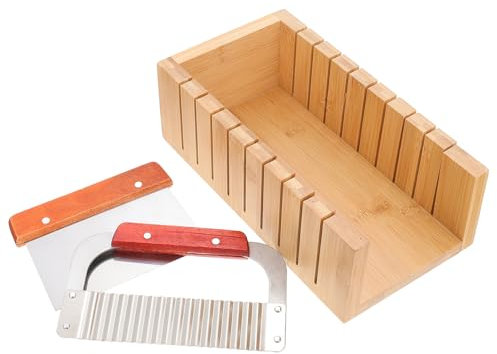 STOBOK Holz Und Edelstahl Seifenschneiderform Seifenschneider Seifenherstellungsform DIY Seifenzubehör Seifenschneider Seifenherstellungszubehör Für Sicheres Und Langlebiges Schneiden
