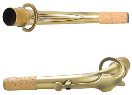 E Platt Altsaxofon Armbågsböjning Hals, B65 Altsaxofonsax med 24,5 Mm Munstycke Professionell Läderdyna Värme Isolerande Sax Ersättningsdel för Altsaxofon