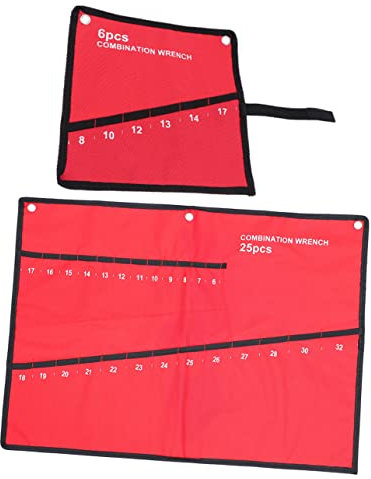 AUTSUPPL 2stücke Canvas Schraubenschlüssel Werkzeugtasche Organizer Aufrollbare Werkzeugtasche Aus Leinwandmaterial Schraubenschlüsselhalter-Organizer Für Werkzeugschublade Leicht Und Platz