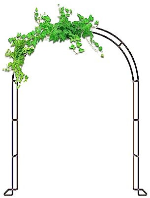 Arche de jardin en métal en fer pour décoration de mariage, treillage de plantes grimpantes, pergola pour vignes, décoration de jardin extérieur, arche de jardin noire durable (couleur : noir)