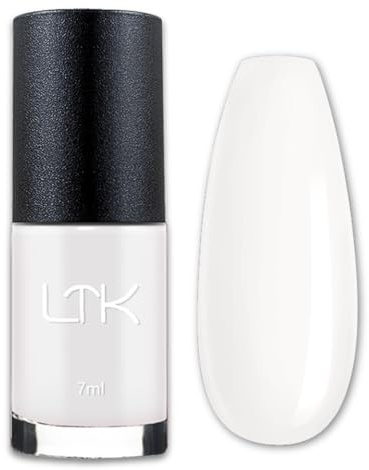 White Nail Polish - Pure White Nail Polish - Long Lasting Vegan Breathable Quick Dry Nail Varnish – Waterproof French Manicure Nail Varnish - Chip Resistant No UV Light Needed