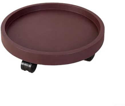 Yuanpgky 1 déménagement de plantes avec roulettes, plateau rond de 400 mm pour pots de fleurs lourds, base roulante avec 3 roues pouvant supporter jusqu'à 22,7 kg, utilisation en intérieur et en