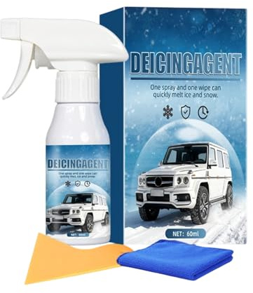 Spray dégivrant pour vitres - 120 ml - Alimentation rapide et longue durée de la voiture - Dégivrage de fenêtre de voiture pour toit de camion, SUV, hiver, maison, jardin, extérieur, camping, trajet