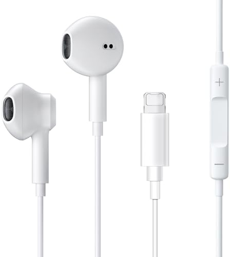 Cengxing Auriculares para Phone, Auriculares con Cable Estereofónico, Cascos con Micrófono y Control de Volumen, Compatible con iPhone 14 Pro Max/13/12/Mini/11/SE/XS MAX/X/XR/8 Plus