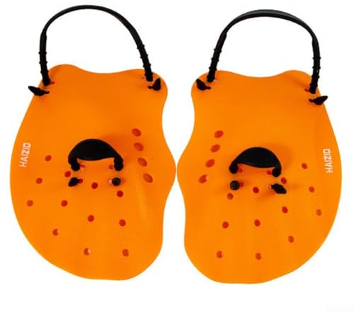 Gants de natation avec pagaies pour enfants en silicone pour un débit d'eau uniforme (orange)
