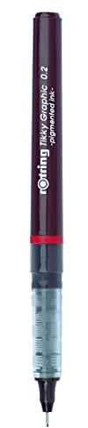 rOtring Tikky-Grafik-Fineliner-Stift (0,2 mm) schwarze Tinte