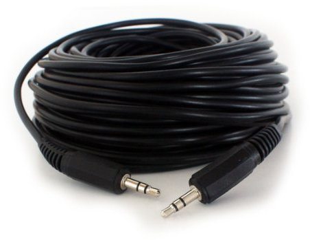 20m 3.5mm Jack Plug to Male Headphone Cable – Aux Stereo Audio Long Lead – Music Headset Player Extension