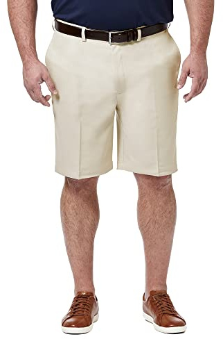 Haggar Men's Big-tall B&t Cool 18 Pro Classic Fit Stretch Flat Front Short, string, 50