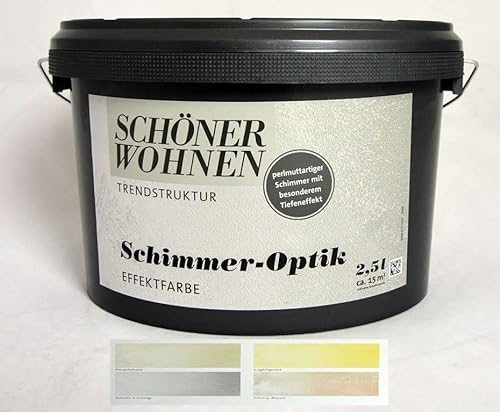 Schimmer-Optik Effektfarbe Shiny Rose 2,5 l incl. Kreativzusatz Schöner Wohnen
