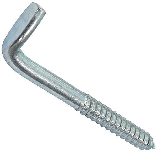 AERZETIX - C44750 - Satz von 10 - Holzschrauben mit gewinde - schraubhaken typ L für holz - mit holzgewinde - Ø8x80mm - aus verzinktem stahl metall - heimwerker renovierung montagewerkzeug