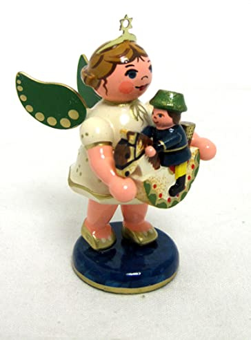 Hubrig Volkskunst Engel mit Reiterlein - 6,5 cm