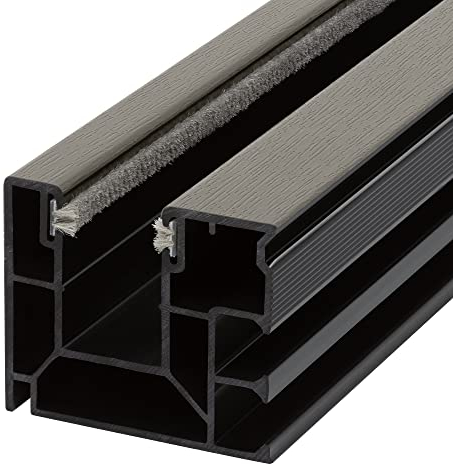 DIWARO. Rollladen Führungsschiene 4047 aus Kunststoff | Quarzgrau (ähnlich RAL7039) | für Maxi Rollladenprofile (Farbe Quarzgrau | Profil 4047 | Länge 2000mm)