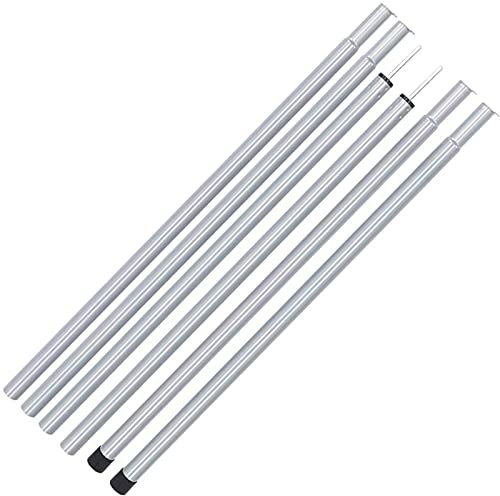 YHMT Zeltstange teleskop 2er Set, Leichte Eisen Aufstellstange für Tarp, Zelt, Sonnensegel, Camping, 1/1.5/2/2.5m verstellbar