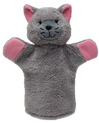 Handpuppe Tierhandpuppen Katze Sprechend 25 cm, Zoo Farm Cartoon Tierfigur theatrepuppe Handspielpuppe, für Kinder Baby Jungen Mädchen