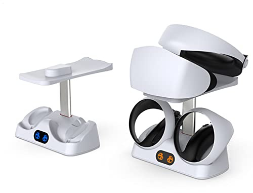 HMHAMA Ladestation Halter für PS VR2 Controller, VR Griff Ladestation mit Kontrollleuchte, VR Ständer Zubehör für PS VR2Headset und Griff