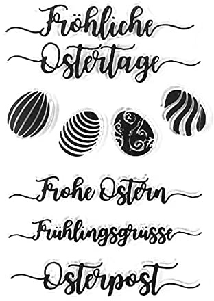 arriettycraft Ostern Transparente Stempel Frohe Ostereier Frühlingsgrüße Silikon Gummi Stempel Dichtungen für Karten Herstellung DIY Scrapbooking Album Dekoration