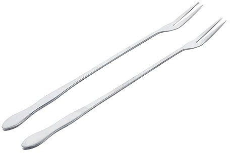 hobbyme Lot de 5 fourchettes à cornichons à olives pour cornichons, cornichons pour bocaux, fourchettes à cocktail, manche long, 20,3 cm